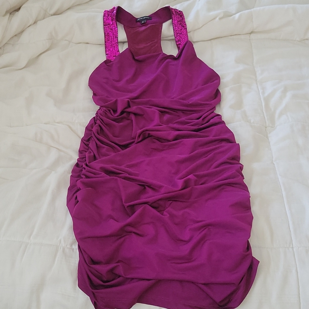 Ruched mini dress
